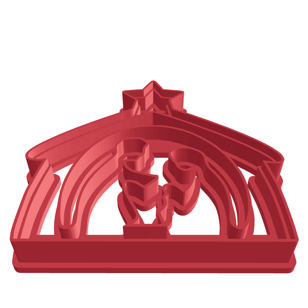3D model vykrajovátka ve tvaru betlému